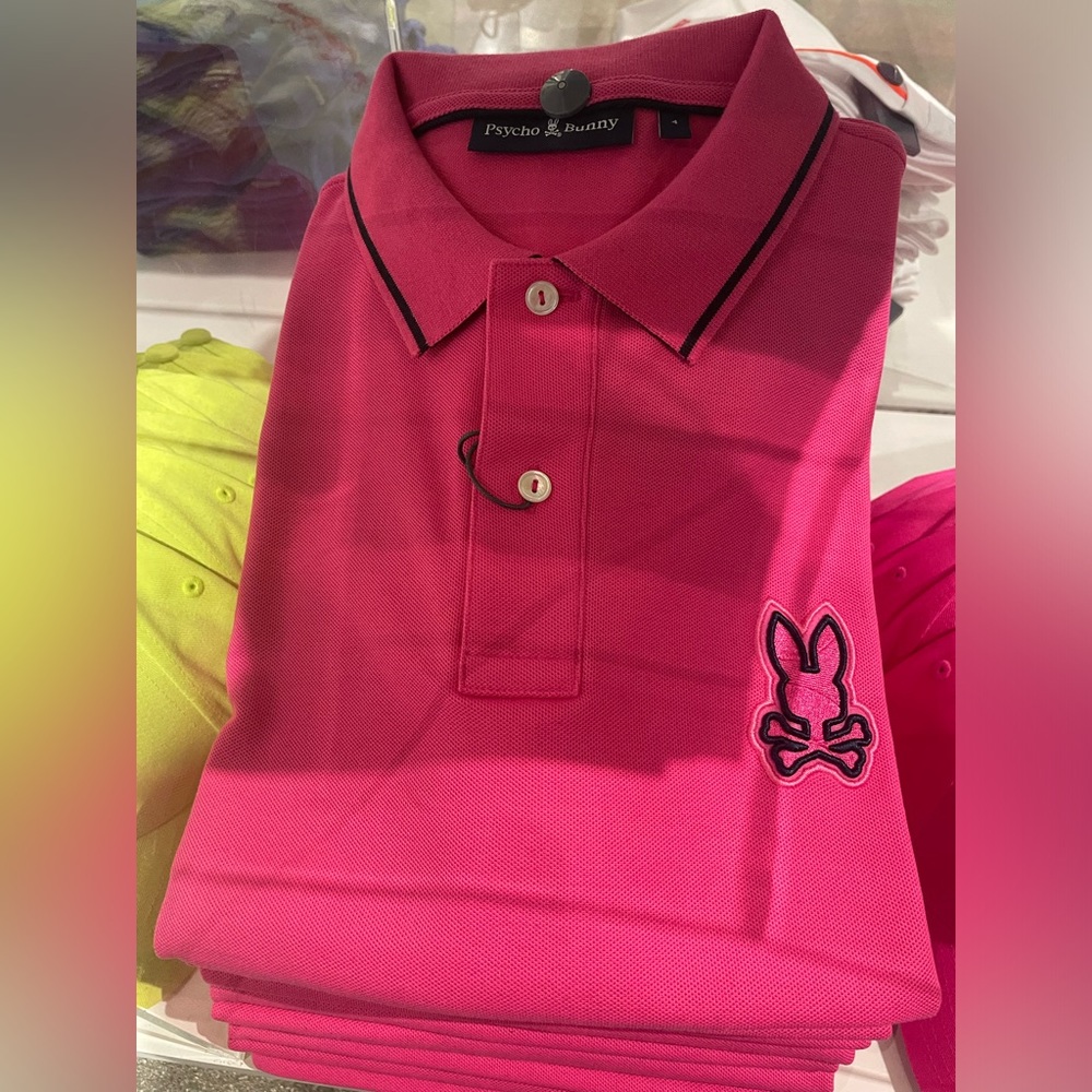 Psycho bunny pink polo